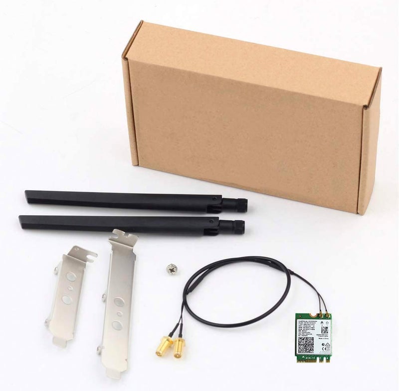 OKN AX210NGW DTK WiFi Card WiFi 6E Supports 6GHz, 2230, 2x2 AX+BT 5.3+Tri-Band, Includes RF Cable (11 inch), 5dBi High Gain Antennas and Low-Profile Brackets - Image 5